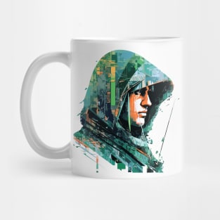 Archer Bowman Portrait Fighter Mistery Shadow Abstract Mug